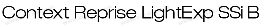 Context Reprise LightExp SSi Bold字体转换